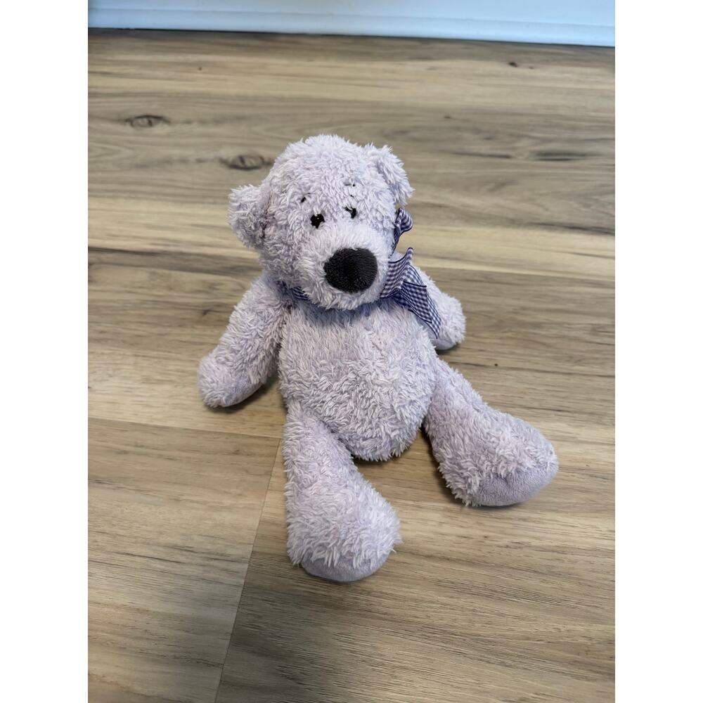 Ganz Mini Tubby Tummy Purple Teddy Bear Plush Lavender Stuffed Animal H8819 9.5"